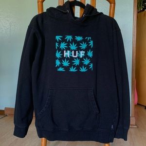 Small Black/Turquoise HUF Plant Life Hoodie